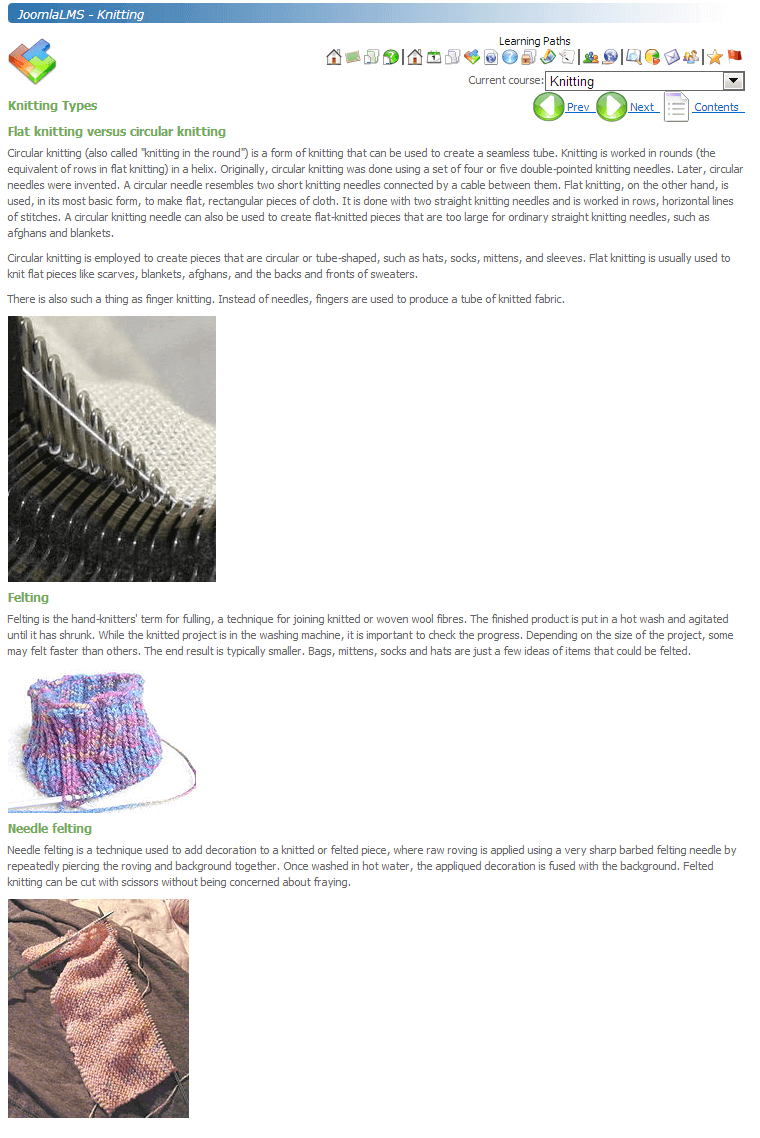 text subtopics lms
